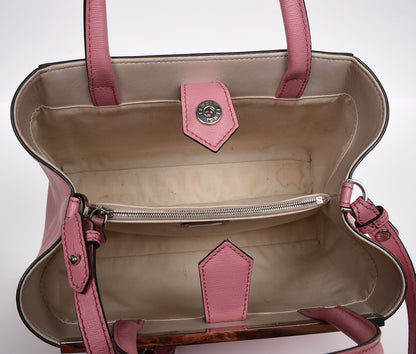 Fendi Vitello Elite Flamingo Mink Monster Charm Petite 2Jours Tote Pink Multicolor 9 of 16