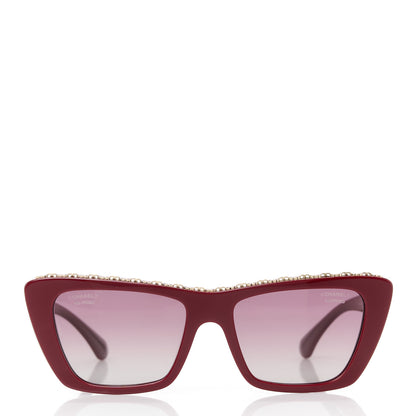 Chanel Acetate Butterfly Sunglasses 5540 Red 2 of 8