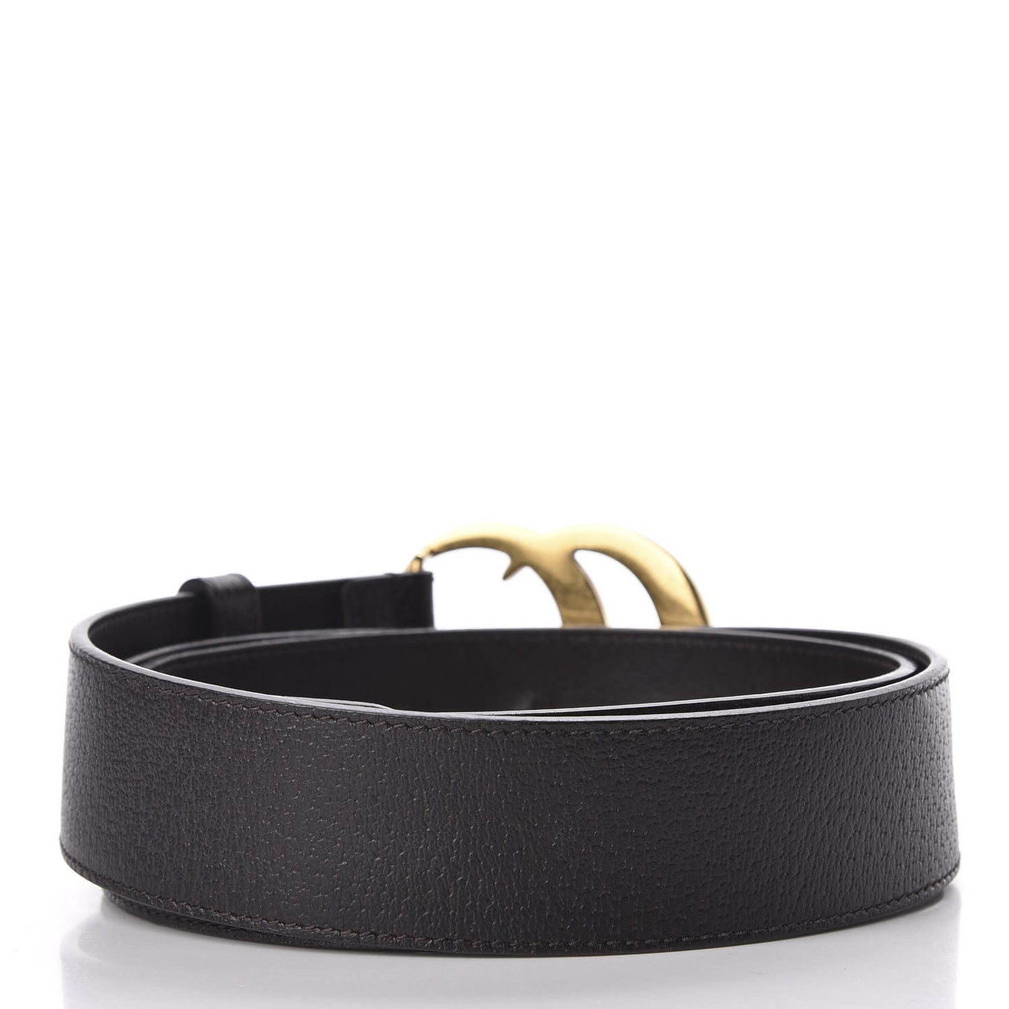 Textured Dollar Calfskin Double G 40mm Belt 100 40 Dark Cocoa