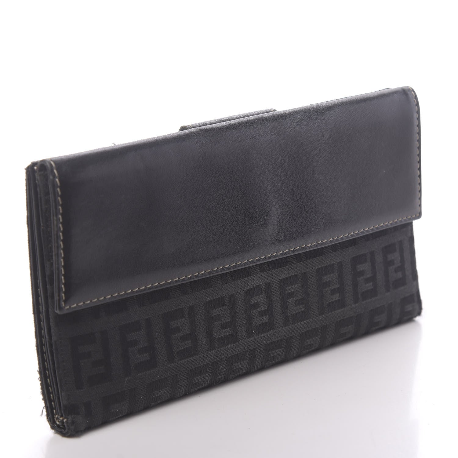 Fendi Zucchino Long Wallet Black 3 of 15