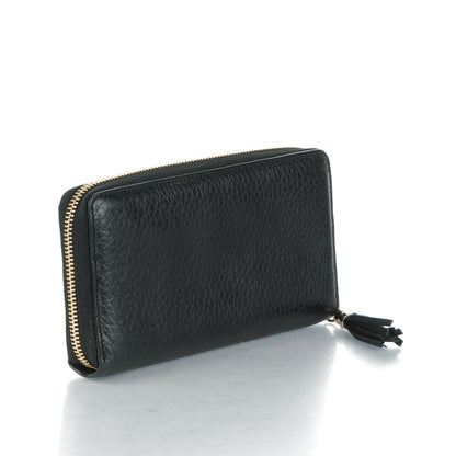 Gucci Pebbled Calfskin Soho Zip Around Wallet Black 3 of 7