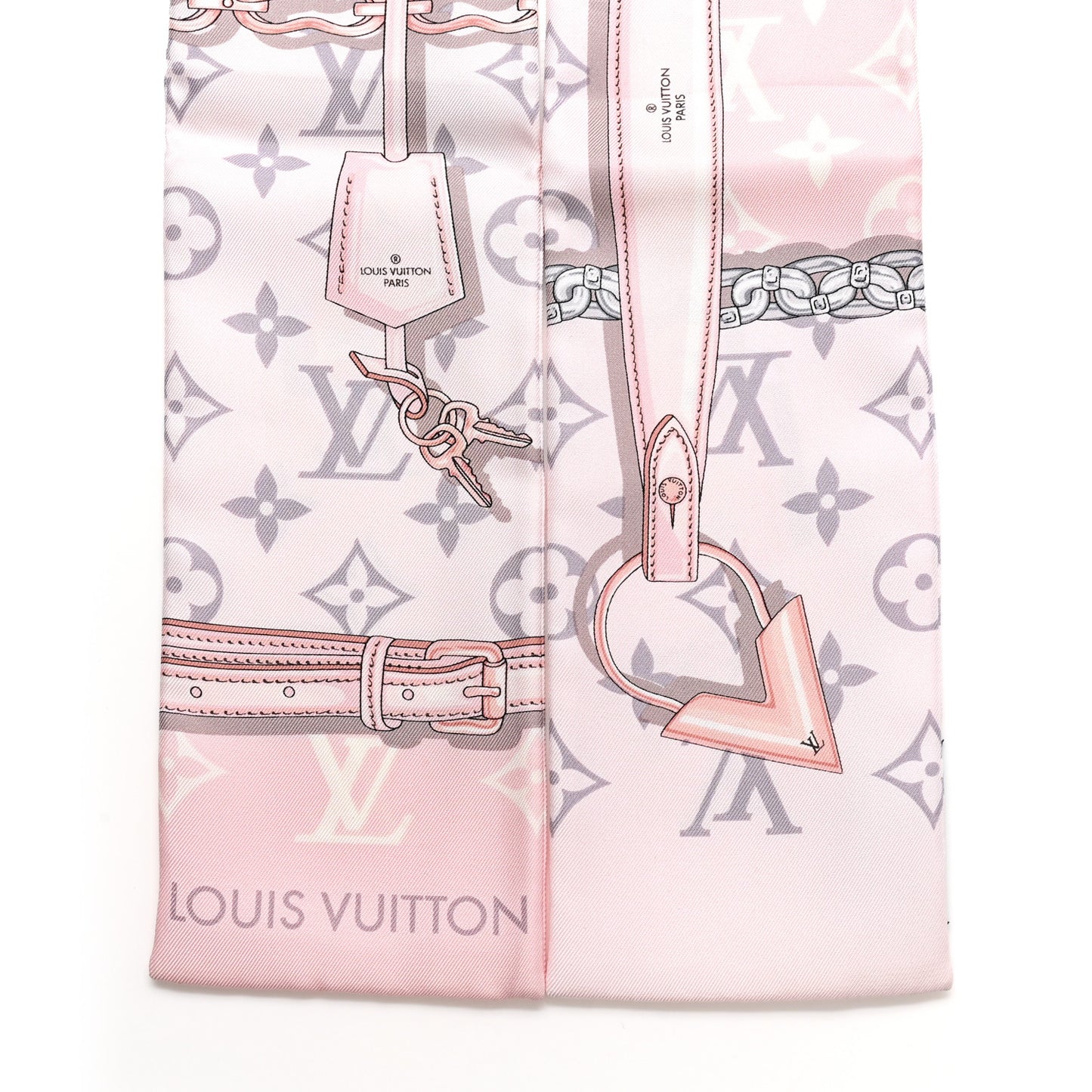 Silk Monogram Confidential Bandeau Light Pink