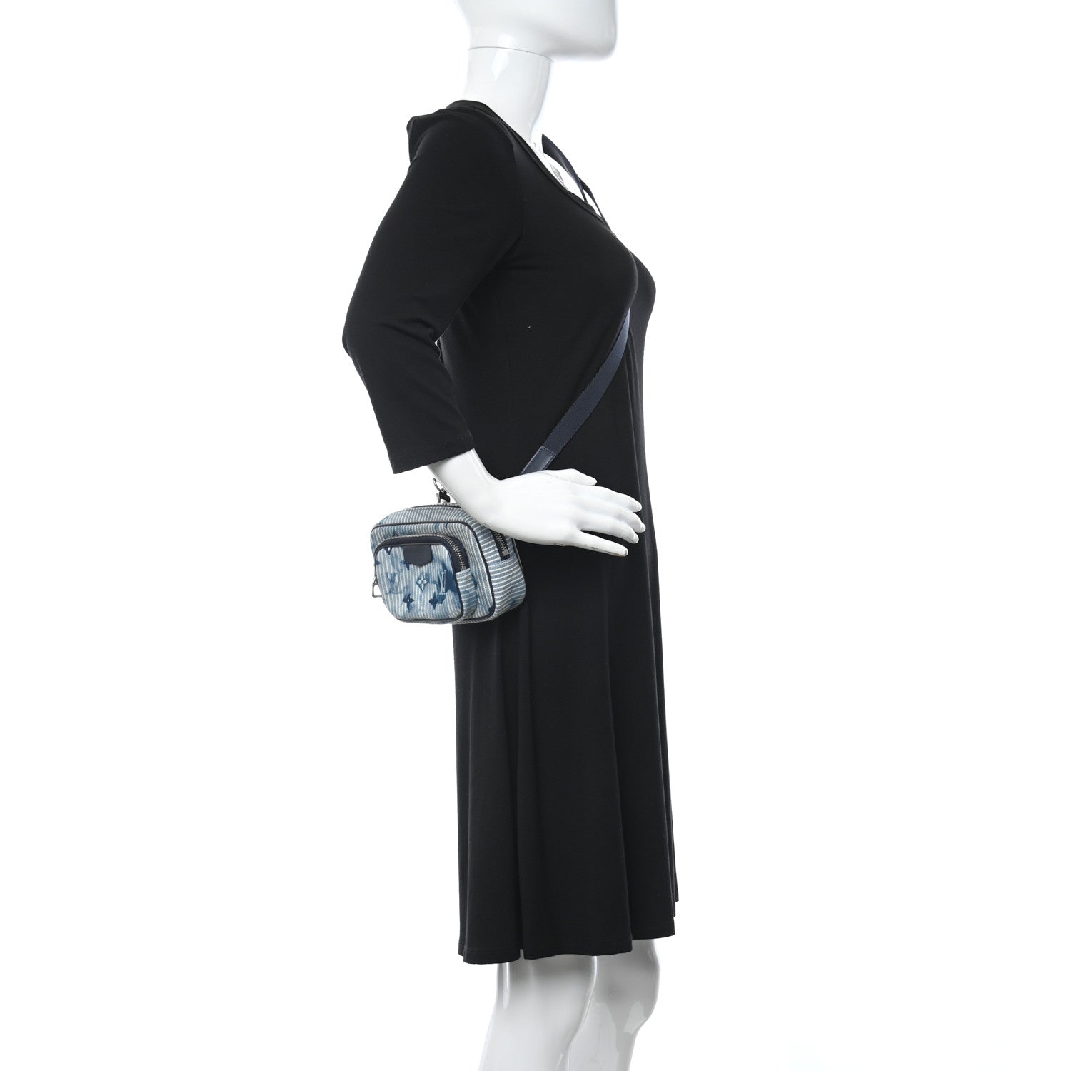 Louis Vuitton Hickory Stripes Denim Monogram Watercolor Outdoor Pouch Blue 2 of 9