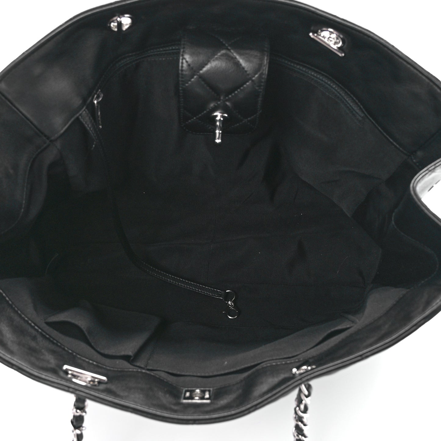Calfskin Quilted Timeless Tote Black