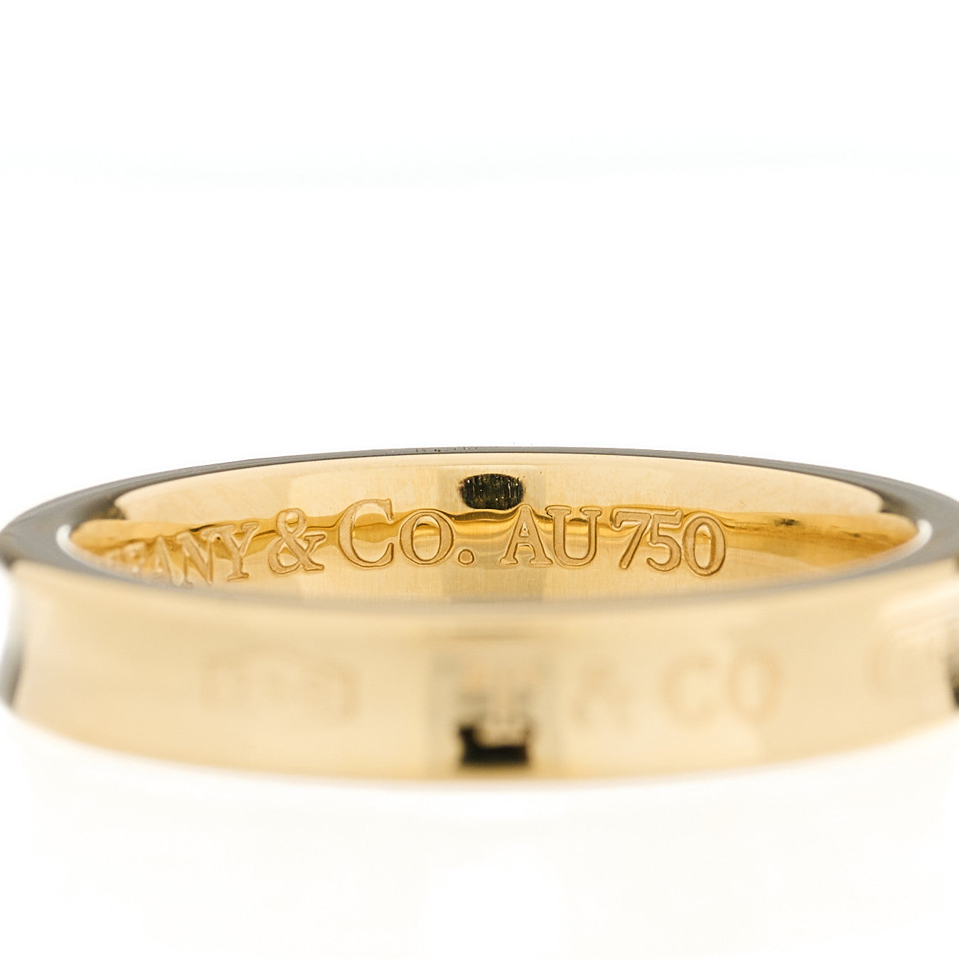 Tiffany 18K Yellow Gold Narrow 1837 Ring 58 8.5 7 of 7