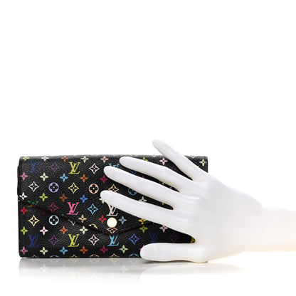 Louis Vuitton Monogram Multicolor Sarah Wallet NM Black Grenade 2 of 11