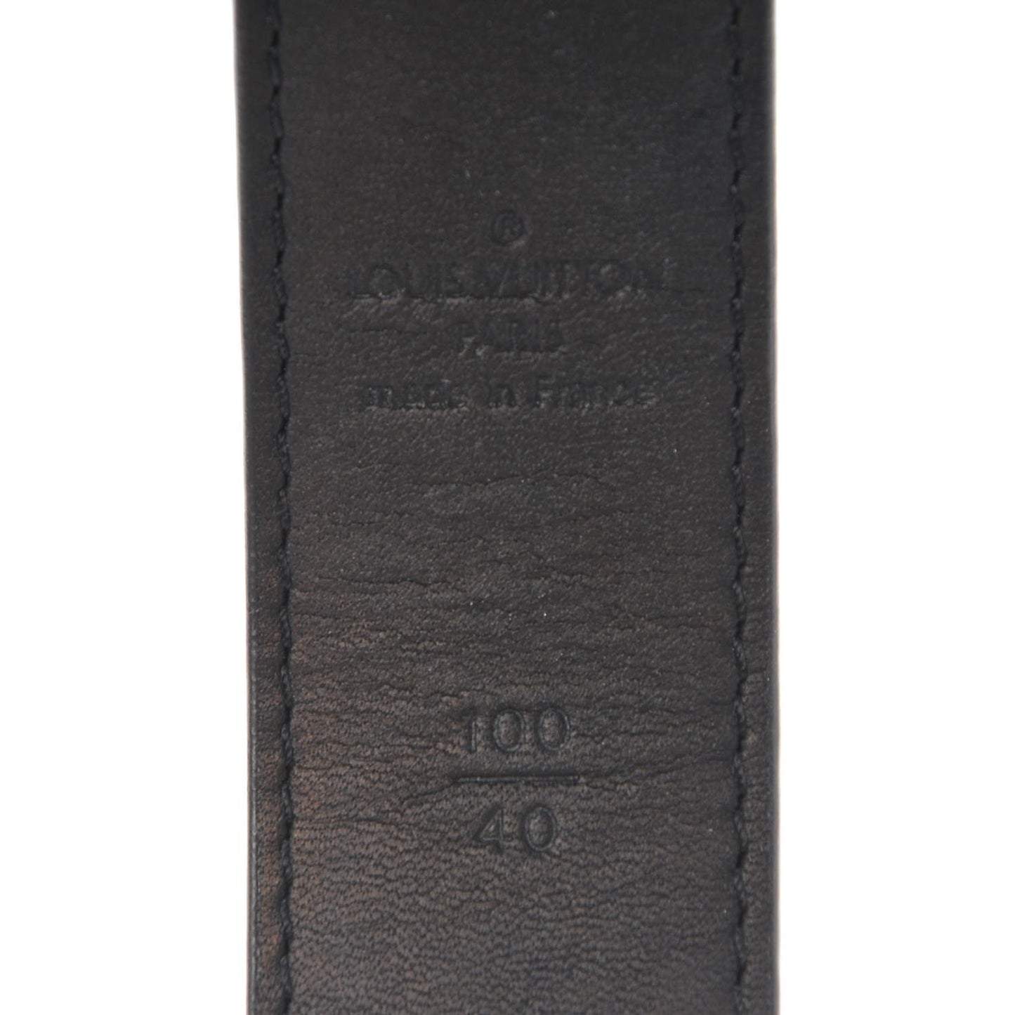 Damier Ebene LV Paris Buckle Belt 100 40 Gold