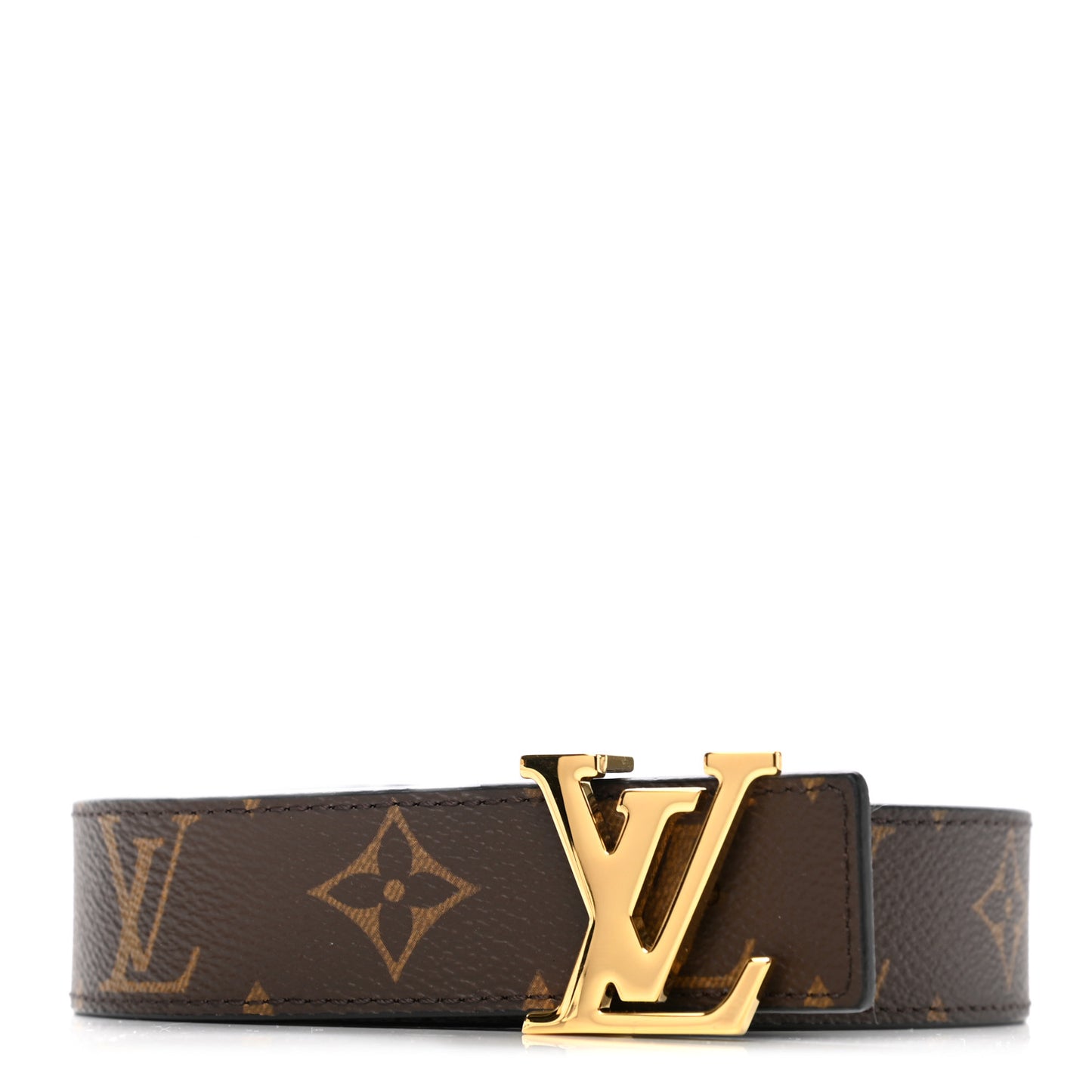 Calfskin Monogram 30mm LV Initiales Reversible Belt 90 36 Black