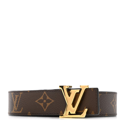 Louis Vuitton Calfskin Monogram 30mm LV Initiales Reversible Belt 90 36 Black 2 of 6