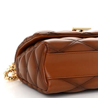 Louis Vuitton Lambskin Malletage Top Handle GO-14 MM Tan 9 of 10