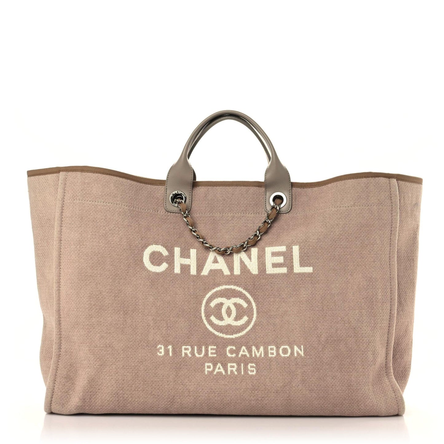 Canvas Extra Large Deauville Tote Ecru
