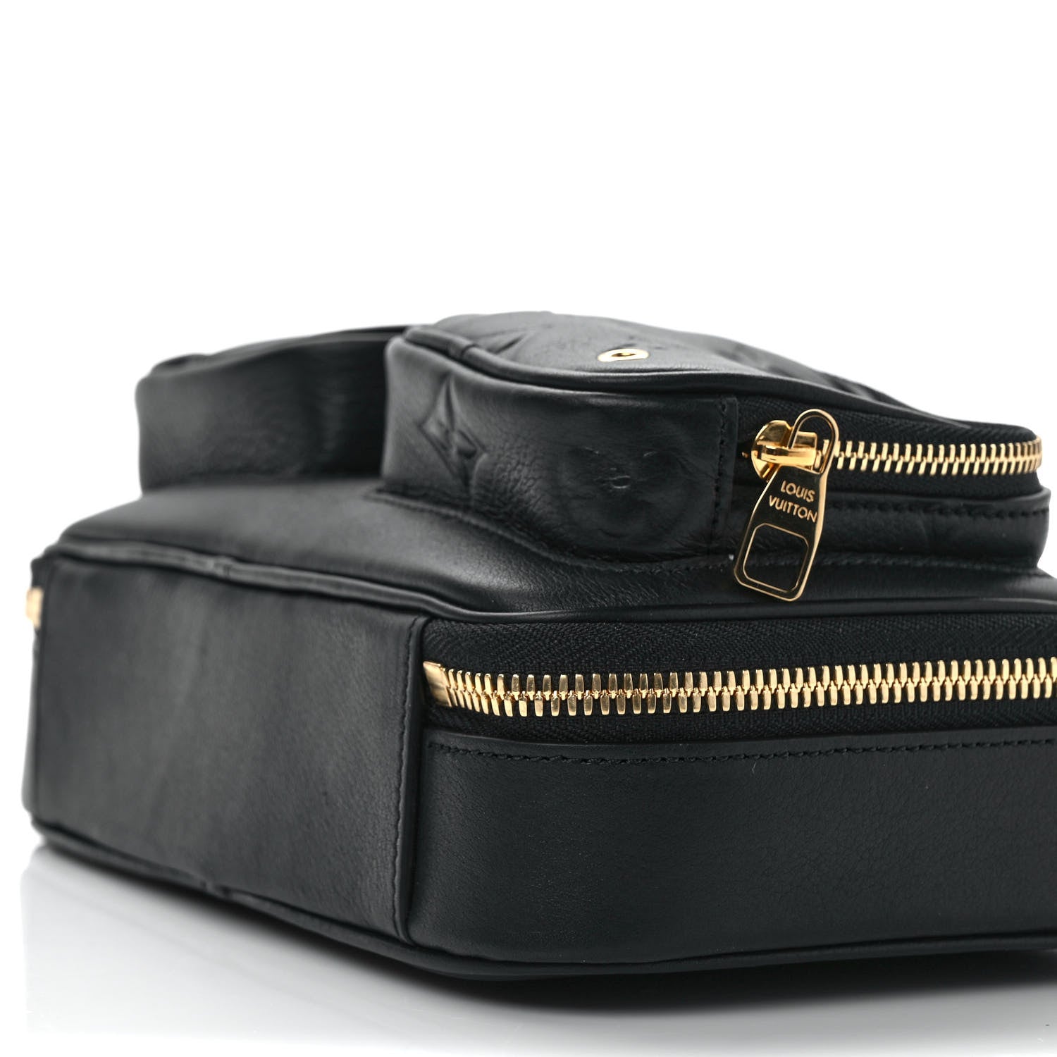 Louis Vuitton Calfskin Monogram Embossed Utility Crossbody Black 8 of 8