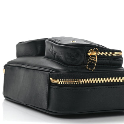 Louis Vuitton Calfskin Monogram Embossed Utility Crossbody Black 8 of 8