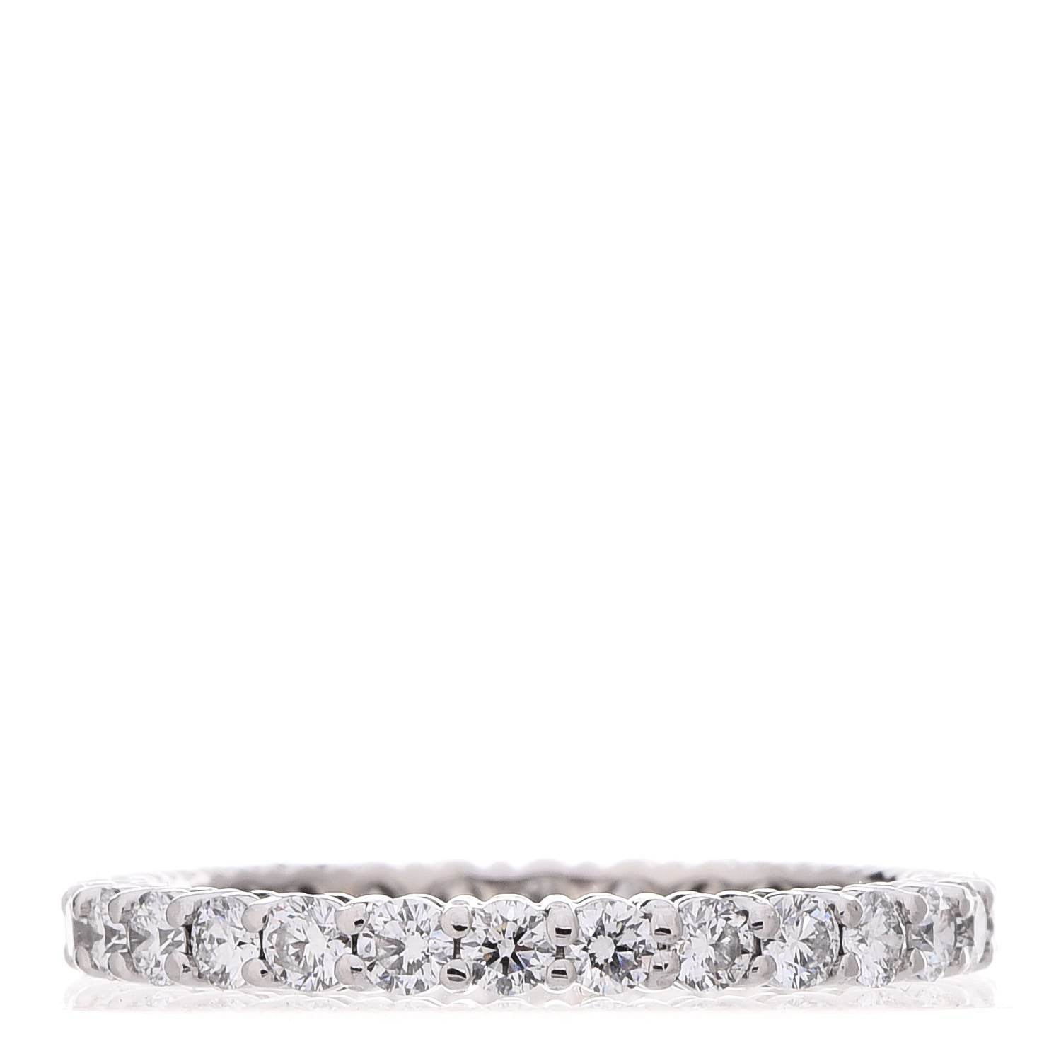 Tiffany Platinum Diamond 2.2mm Embrace Eternity Band Ring 51 5.75 3 of 4