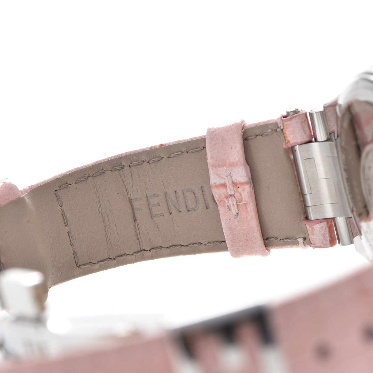 Stainless Steel Alligator Diamond 33mm High Speed Quartz Watch Pink