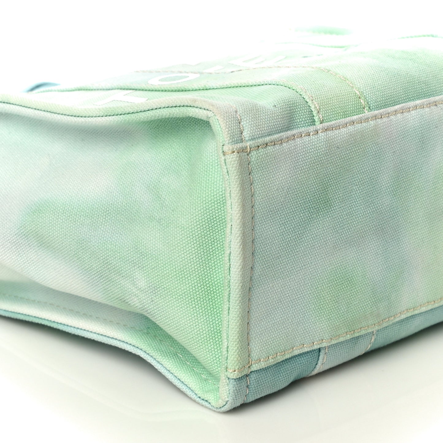 Cotton Canvas Tie Dye Small The Traveler Tote Bag Green