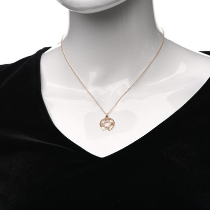 Tiffany 18K Rose Gold Diamond Small Atlas Open Pendant Necklace 2 of 6