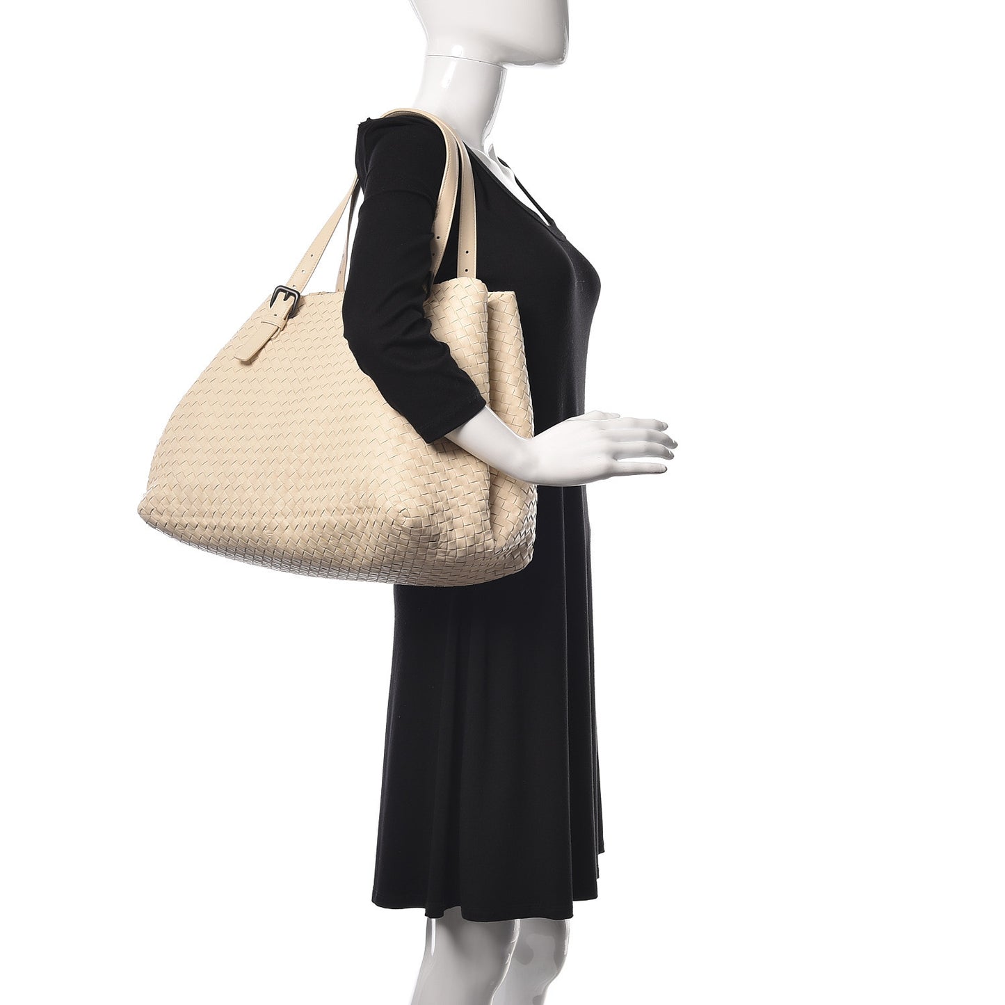 Nappa Intrecciato Large Cesta Tote White