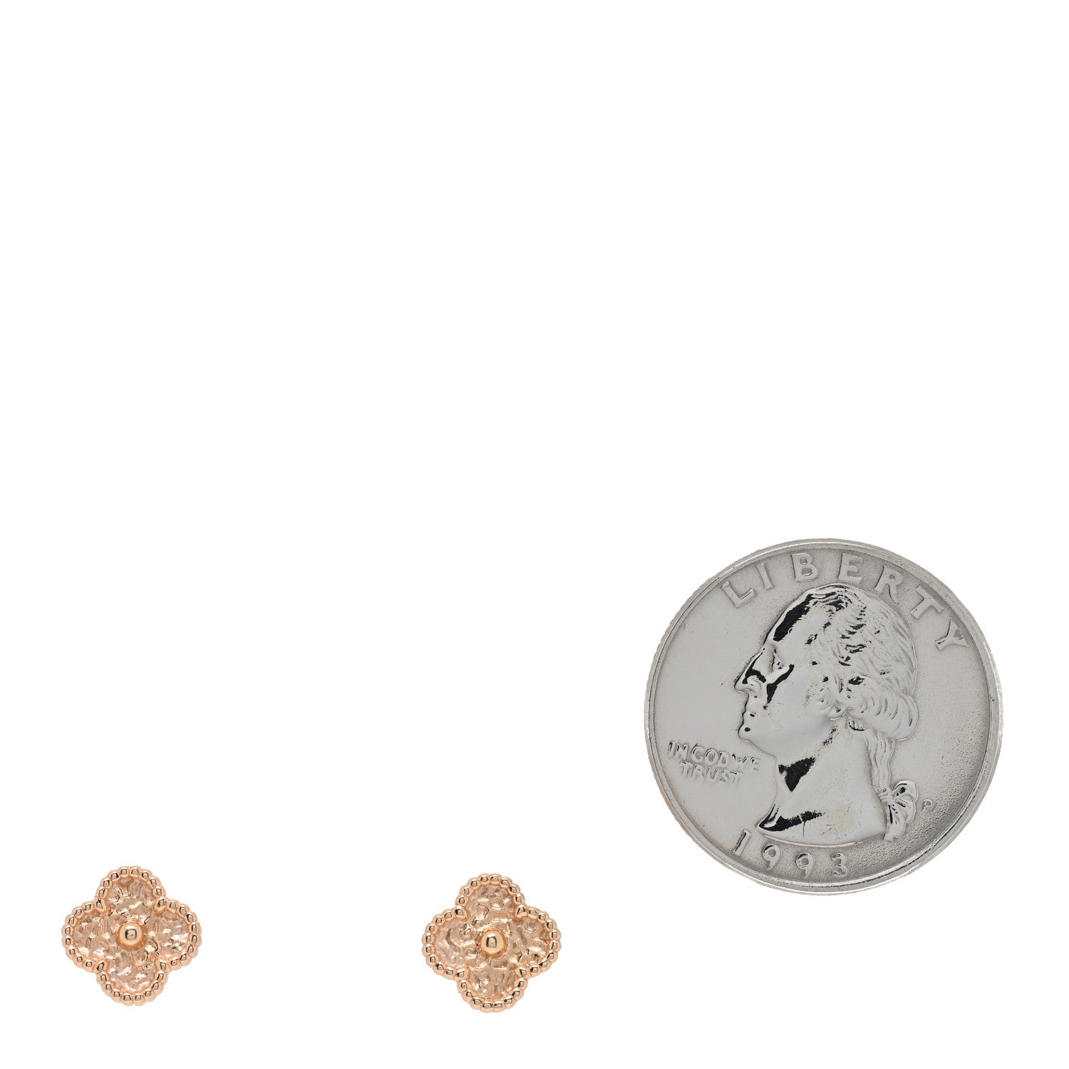 Van Cleef & Arpels 18K Rose Gold Sweet Alhambra Earrings 2 of 4