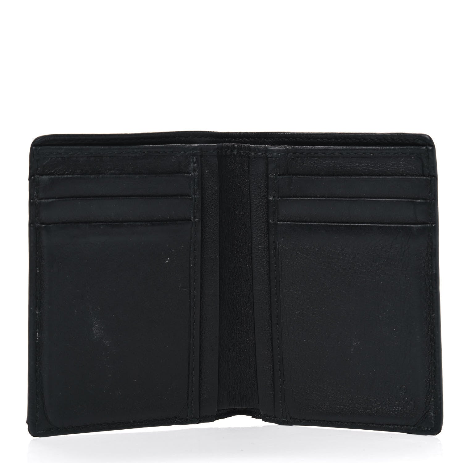 Gucci Guccissima Bi-Fold Wallet Black 4 of 5