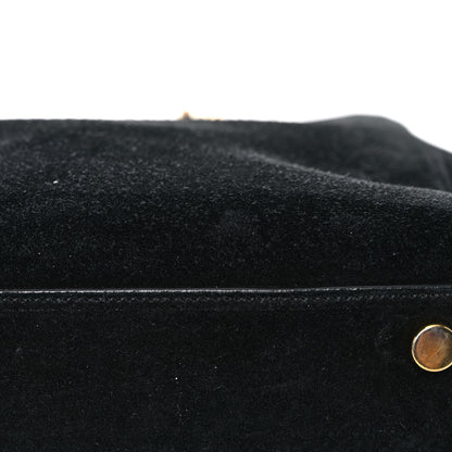 Saint Laurent Suede Monogram Cassandre Shopper Black 23 of 30