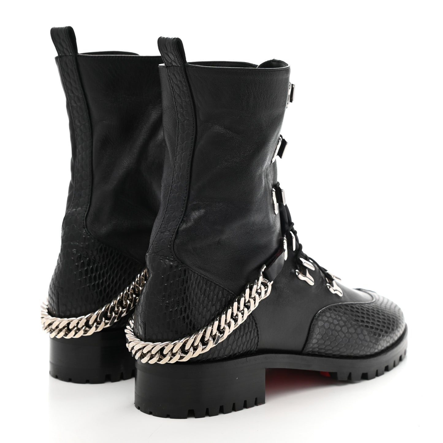 Calfskin Horse Guarda Flat Boot 40 Black