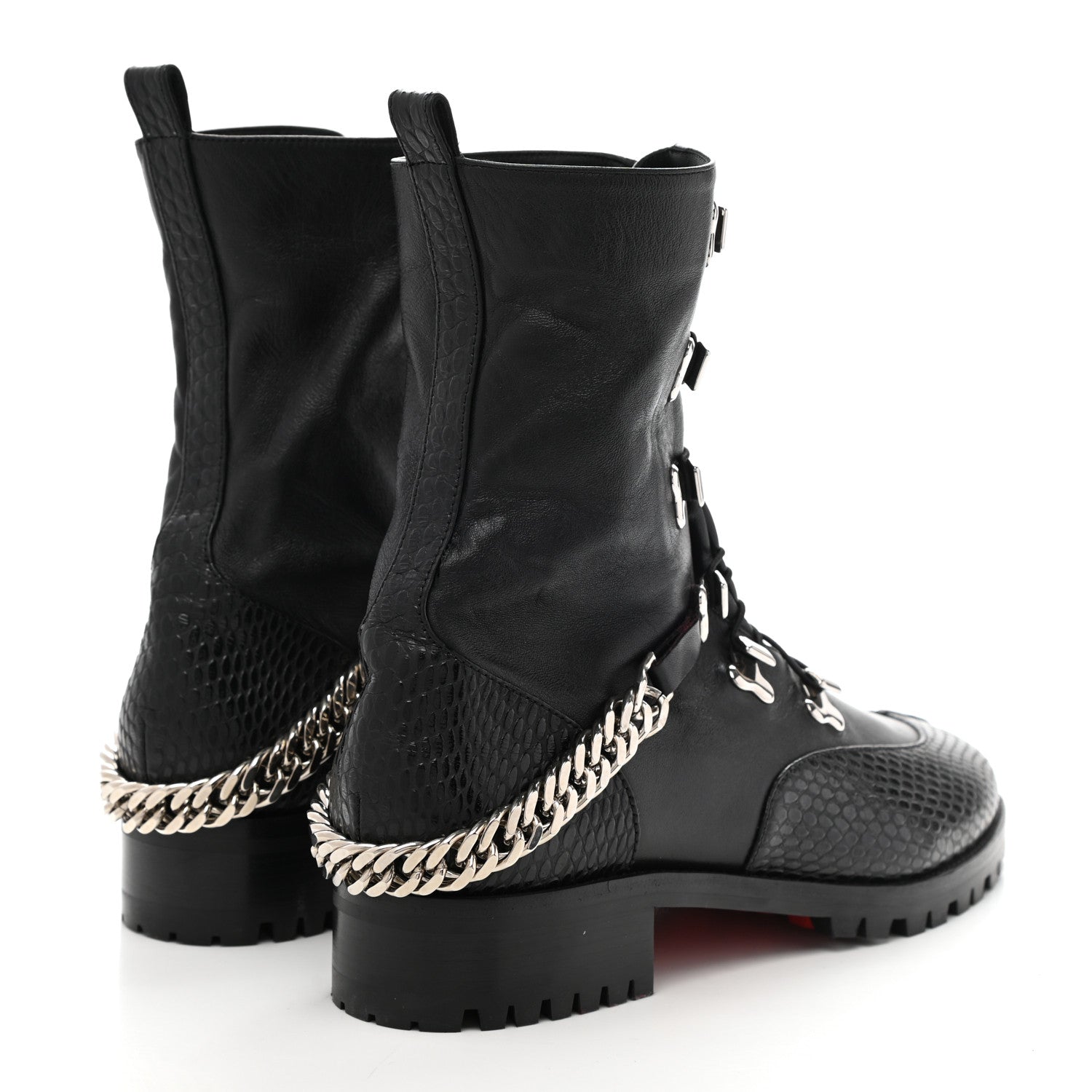 Christian Louboutin Calfskin Horse Guarda Flat Boot 40 Black 4 of 7
