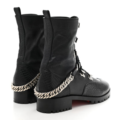 Christian Louboutin Calfskin Horse Guarda Flat Boot 40 Black 4 of 7