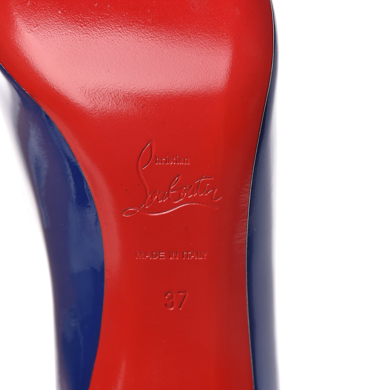 Christian Louboutin Patent Simple 70 Pumps 37 Neptune 6 of 8
