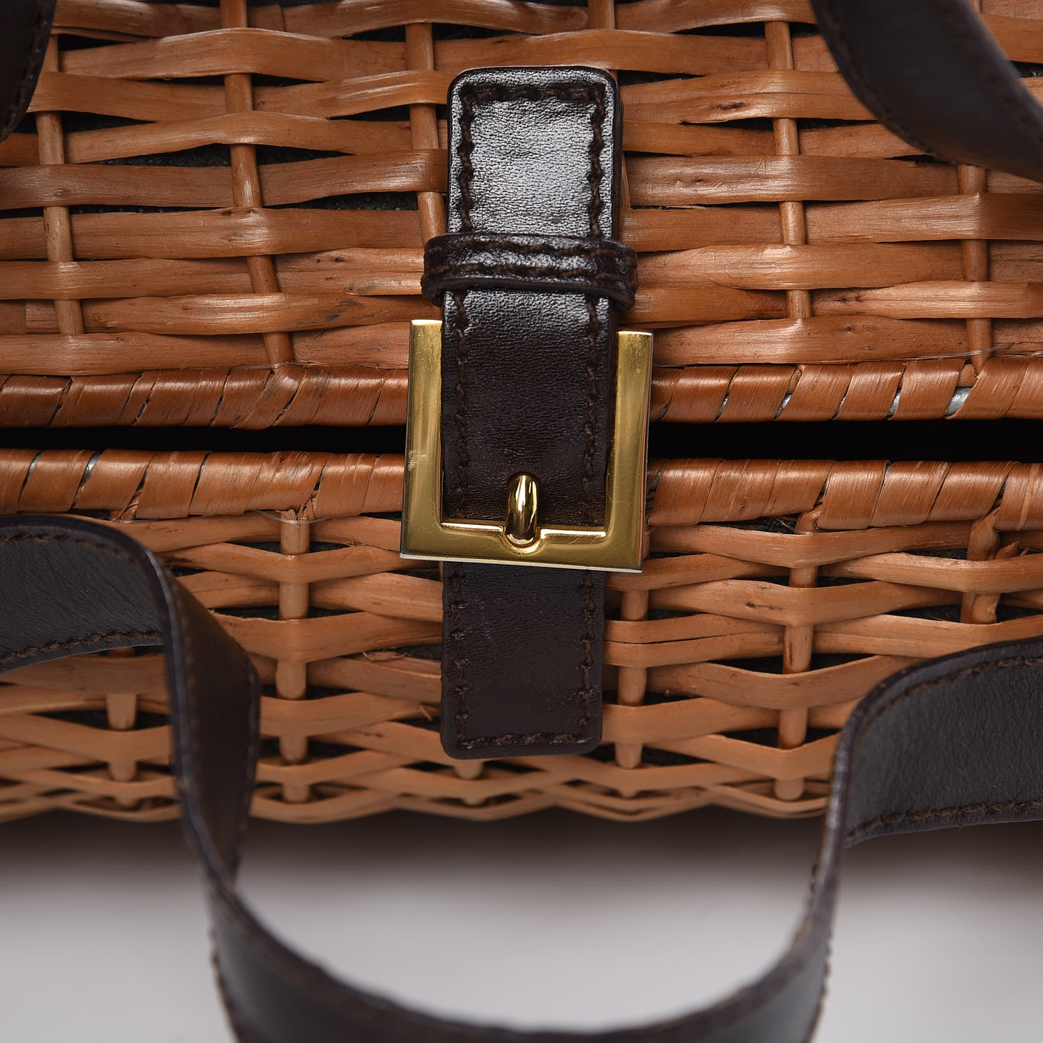 Fendi Woven Straw Wicker Bag Brown 11 of 13