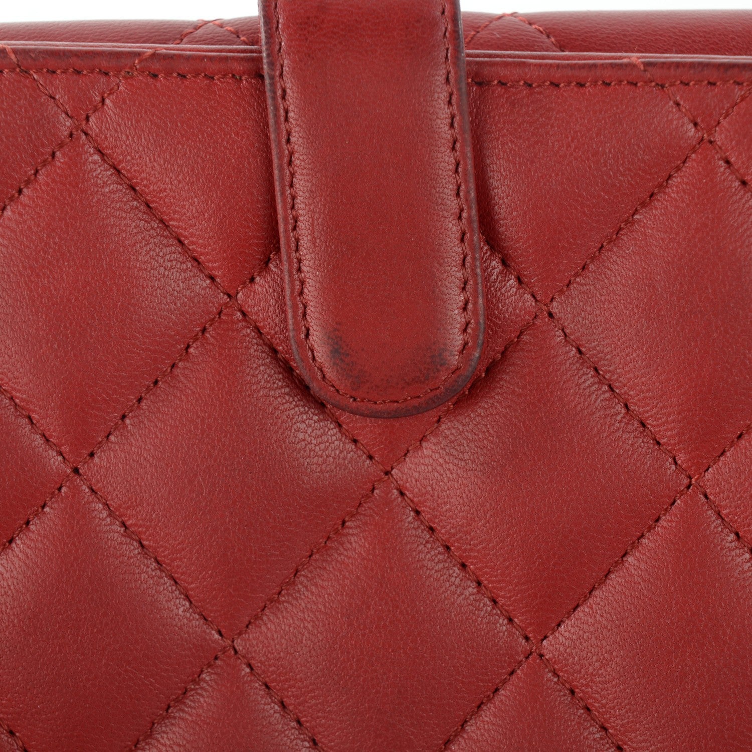 Chanel Lambskin Quilted French Flap Wallet Red 5 of 14