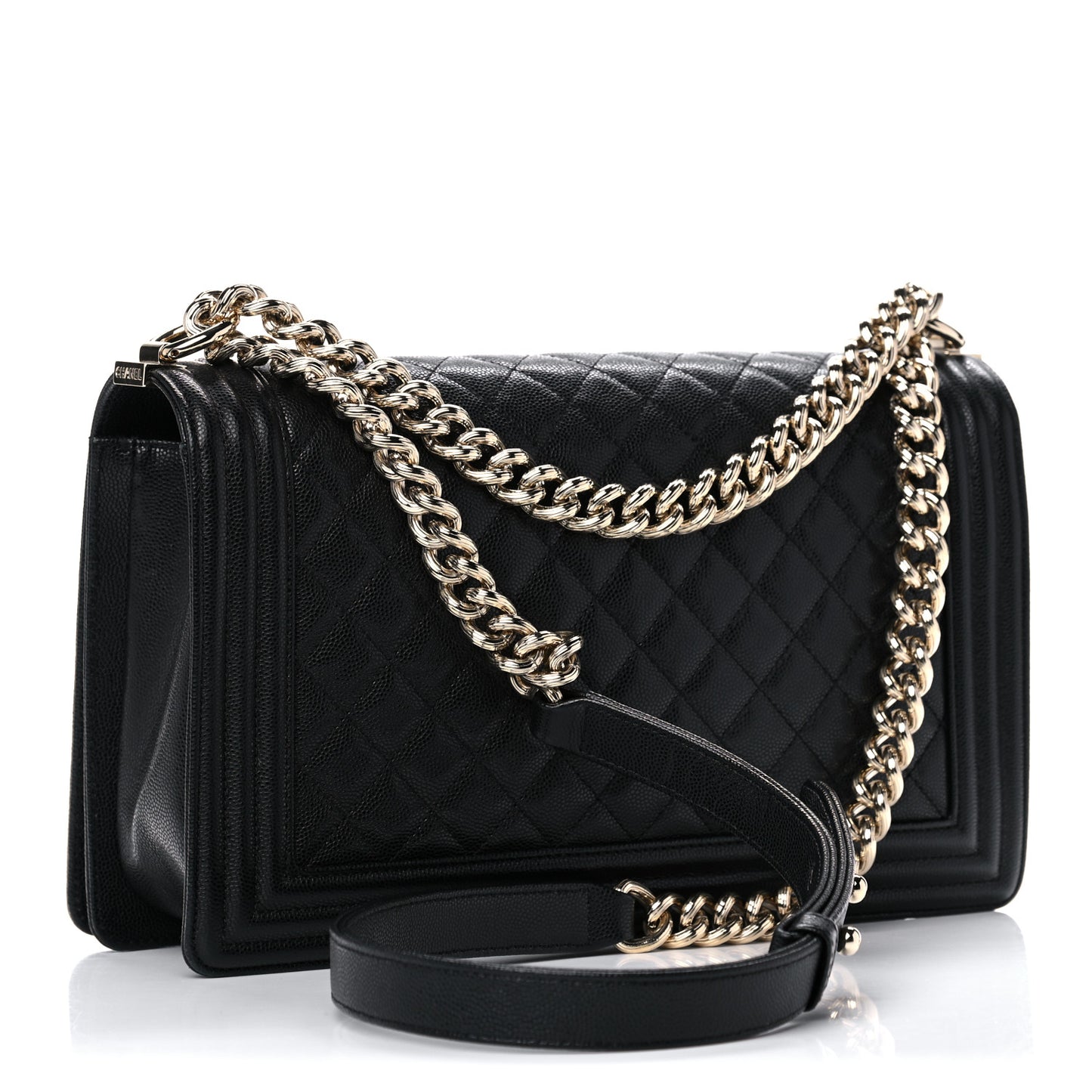 Caviar Quilted New Medium Boy Flap Black