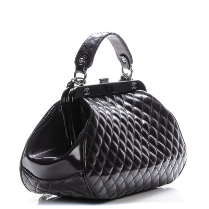 Chanel Glazed Calfskin Quilted Mademoiselle Small Frame Bag Purple 3 of 9