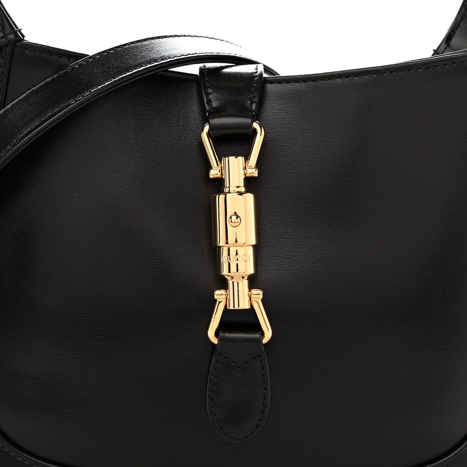 Gucci Boarded Dyana Lux Calfskin Small Jackie 1961 Hobo Black 8 of 10