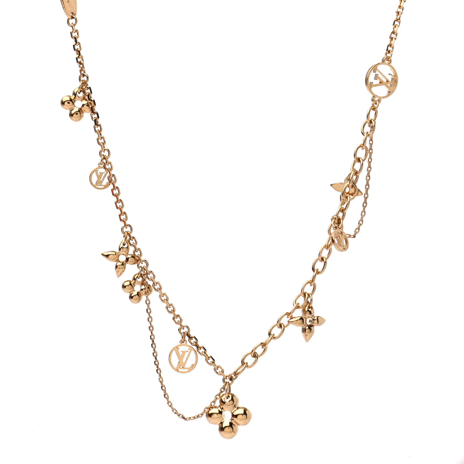 Louis Vuitton Metal Blooming Supple Necklace Gold 1 of 6