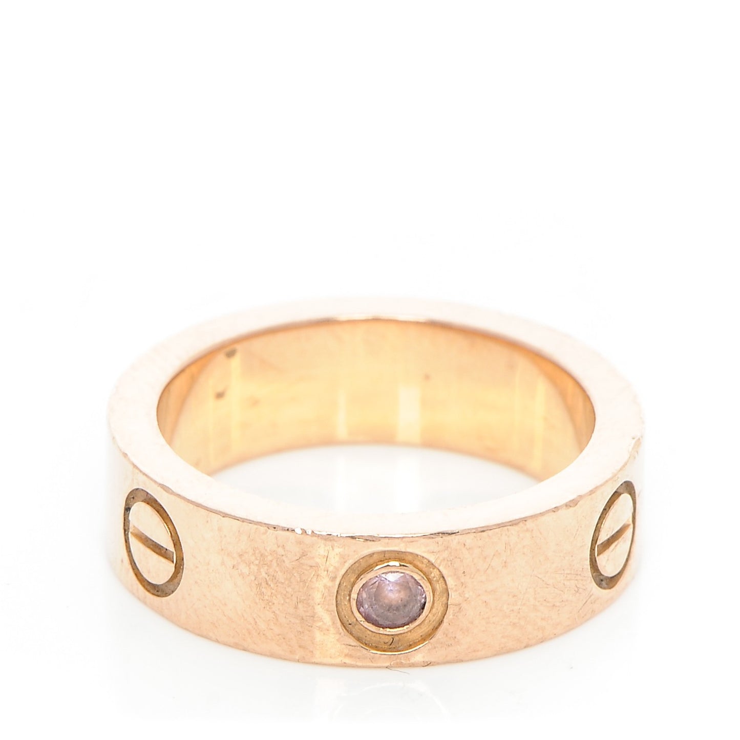 18K Pink Gold Pink Sapphire 5.5mm LOVE Ring 51 5.75