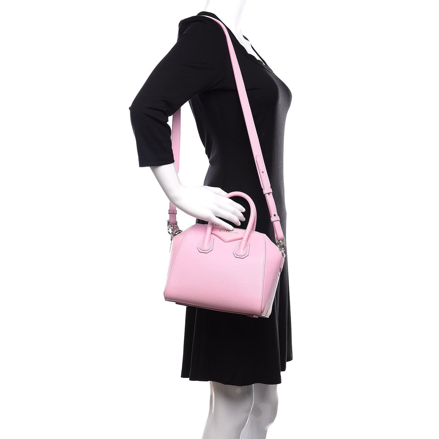 Sugar Goatskin Mini Antigona Bright Pink