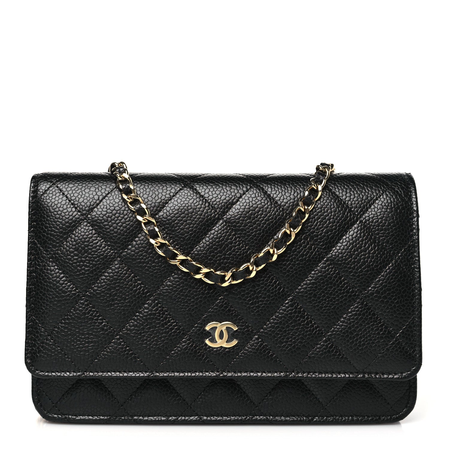 Chanel Caviar Quilted Wallet on Chain WOC Black 1 of 12