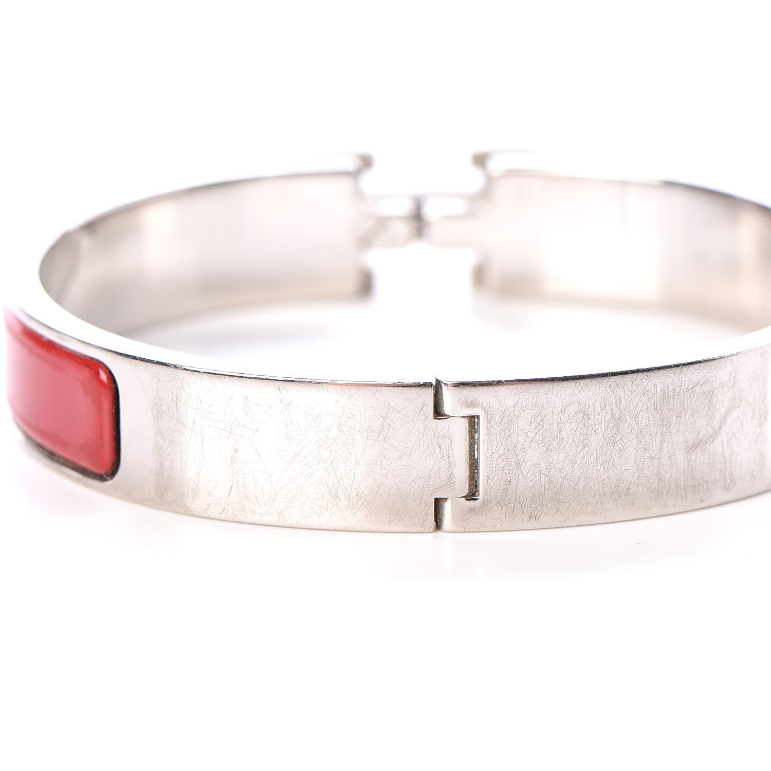 Hermes Enamel Narrow Clic Clac H Bracelet GM Red 5 of 6