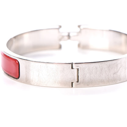 Hermes Enamel Narrow Clic Clac H Bracelet GM Red 5 of 6