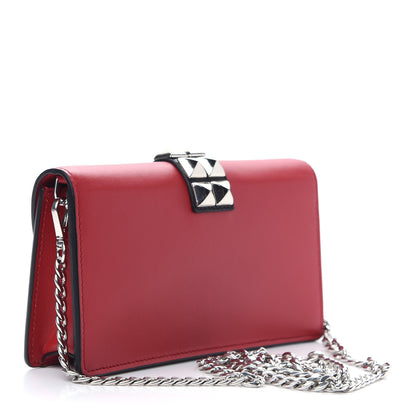 Prada City Calfskin Studded Mini Elektra Crossbody Bag Fuoco Black 3 of 8