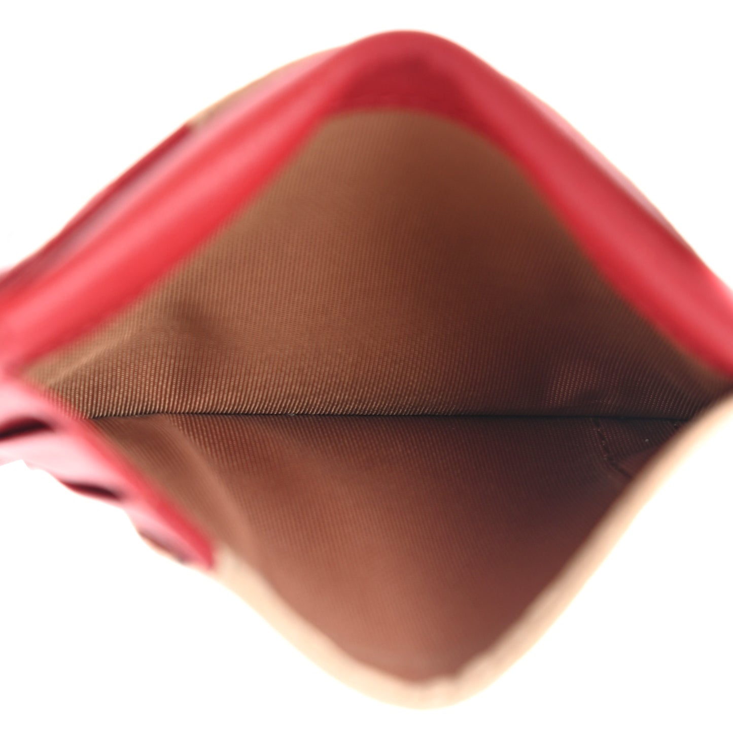Visetos Money Clip Card Case Beige Ruby Red