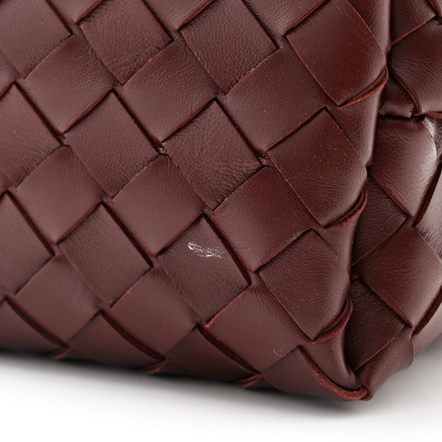 Nappa Intrecciato Small Andiamo With Chain Shoulder Bag Madder Brown