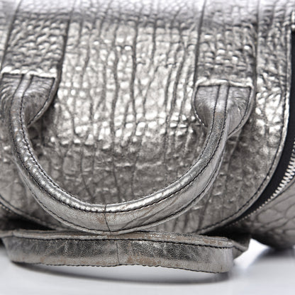 Alexander Wang Metallic Pebbled Lambskin Rockie Carbon Silver Hardware 9 of 10