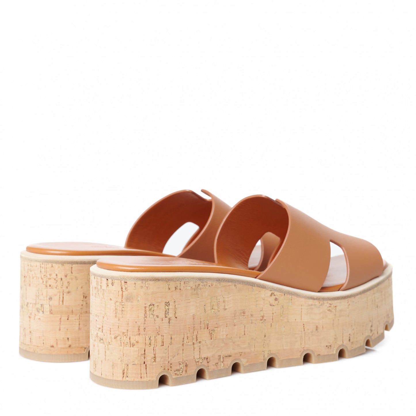 Calfskin Cork Eze 30 Sandals 37 Marron Glaise
