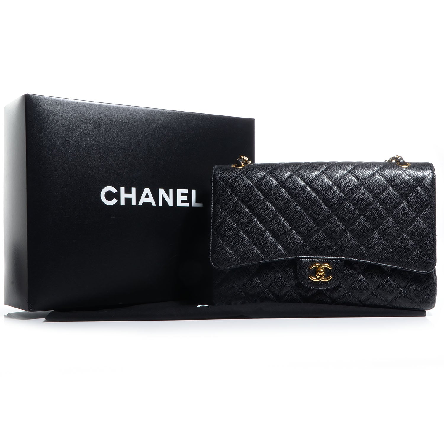 Chanel Caviar Maxi Single Flap Black 9 of 9