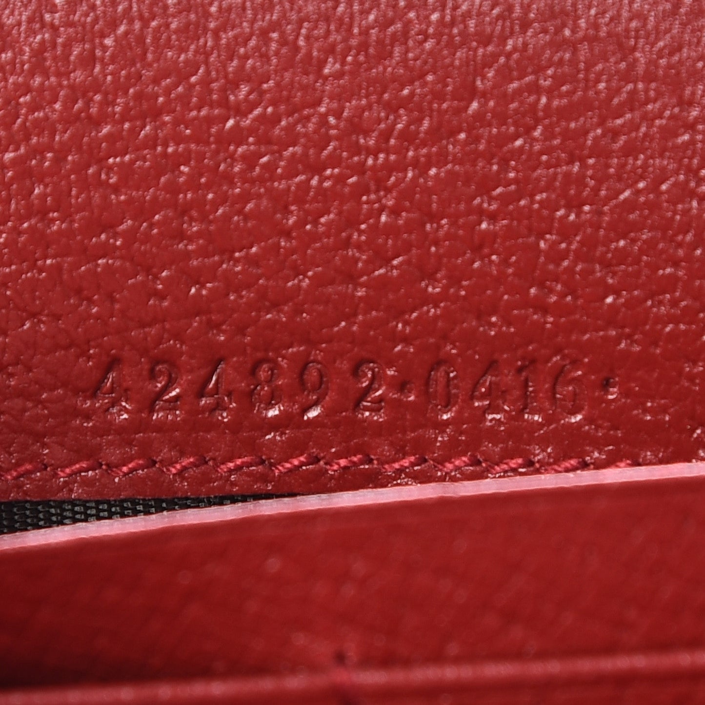GG Supreme Monogram Tian Continental Wallet Beige Multicolor Red