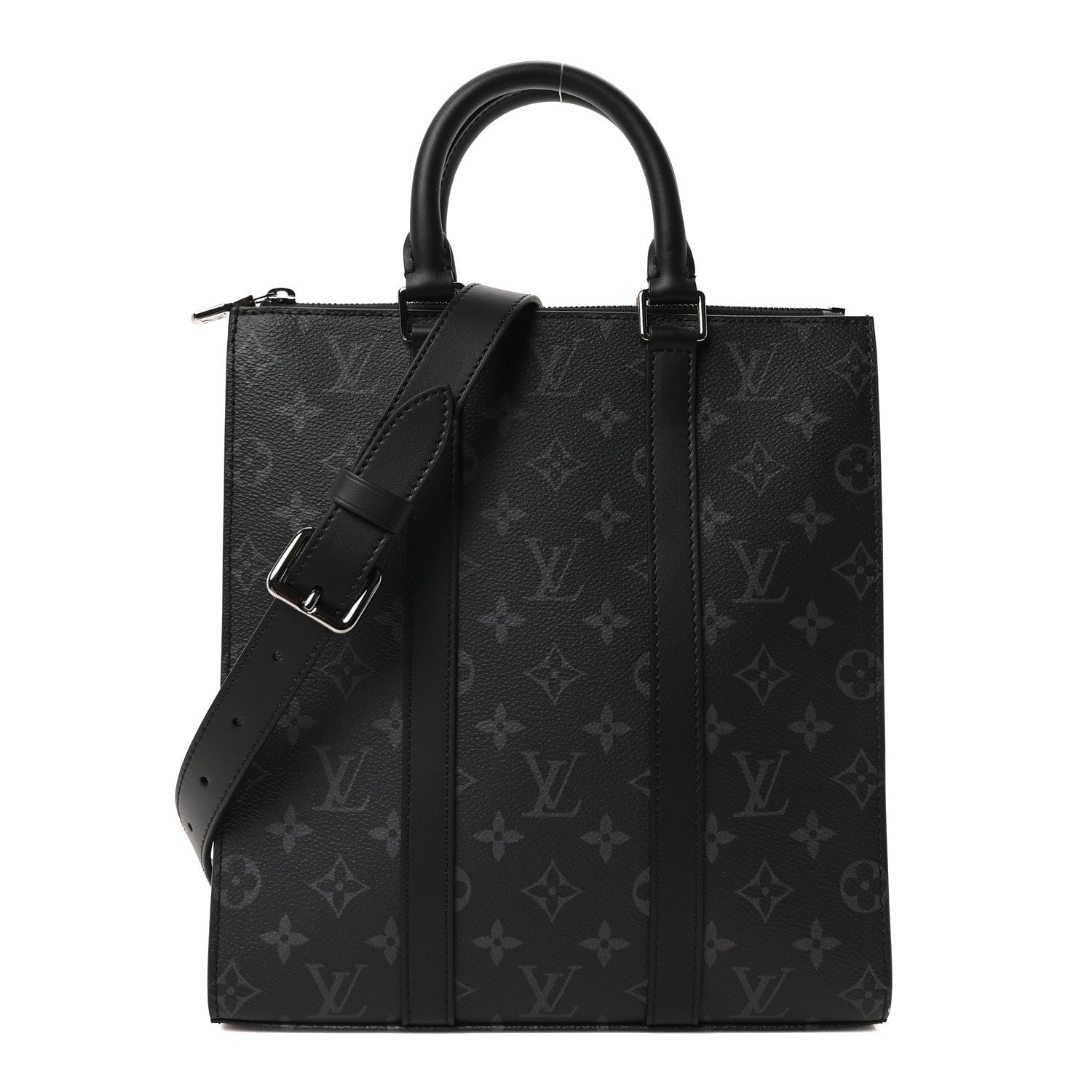 Louis Vuitton Monogram Eclipse Sac Plat Cross 1 of 9