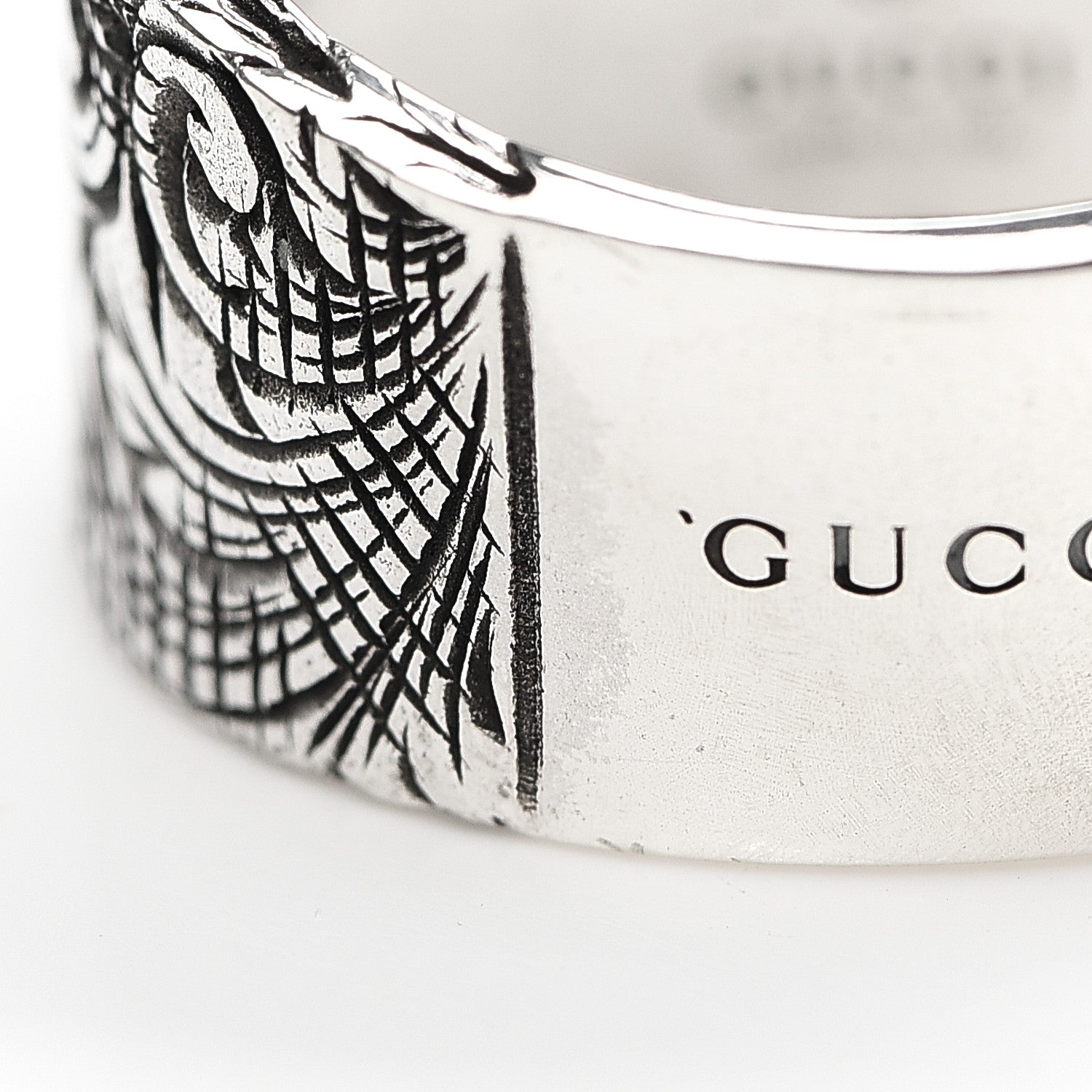 Gucci Sterling Silver Letter X Ring 66 11.5 8 of 9