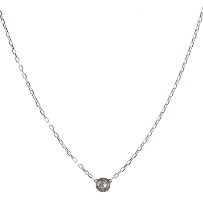 Cartier 18K White Gold Diamond SM D'Amour Pendant Necklace 1 of 6